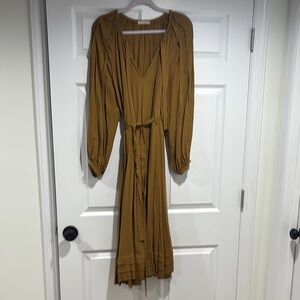 Ulla Johnson Tan Long Sleeve Dress